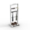 Accent Portable Garment Rack, Clothes Valet Stand With Storage Organizer - White - Image 5