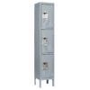 3 Door Lockers With Locks For Secure Storage - Gray - Image 7