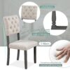 6 Piece Dining Table And Chair Set With Special-Shaped Legs And Foam-Covered Seat Backs&Cushions For Dining Room - Gray - Image 8