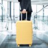 Set 3 Pieces 20" / 24" / 28" Abs Spinner Wheel Luggage, Matching Color, With Combination Lock - Yellow - Image 6
