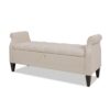 Jacqueline - Tufted Roll Arm Storage Bench - Sky Neutral Beige - Image 18