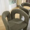 Contemporary Designed Velvet Upholstered Accent / Dining Chair - Olive - Image 16