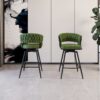 26" Bar Stool With 360 Swivel (Set of 4) - Green - Image 9