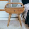 Circular Open Slot Nightstand - Oak - Image 12