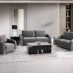 Wenona - 3 Piece Living Room Set Sofa Loveseat Chair - Gray