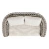 Everly - Frame Barrel Deep Seating Patio Loveseat Sofa Axroma Olefin - Oat Beige - Image 3