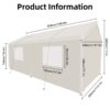 Carport, 10x20 Heavy Duty Portable Carport Garage Tent For Outdoor Storage Shelter - White - Image 2