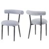 Dining Chair (Set of 2), Modern Dining Room Chairs - Black / Gray - Image 5