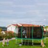 Outdoor Square Trampolines For Kids Adults Long Rectangular Tumbling Trampoline - Green - Image 9