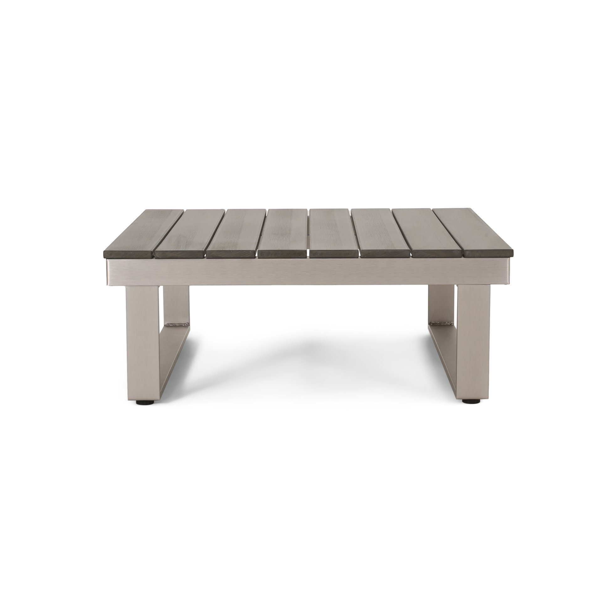 Sterling - Outdoor Aluminum V Shaped 5 Seater Sofa Set With Cushions - Gray / Khaki / Silver - Image 20