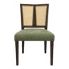 Mid Century Rattan Dining Chair Without Arms (Set of 2) - Dark Brown / Green - Image 4