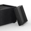 Avalon - 5 Piece Storage Ottoman - Distressed Black - Image 4