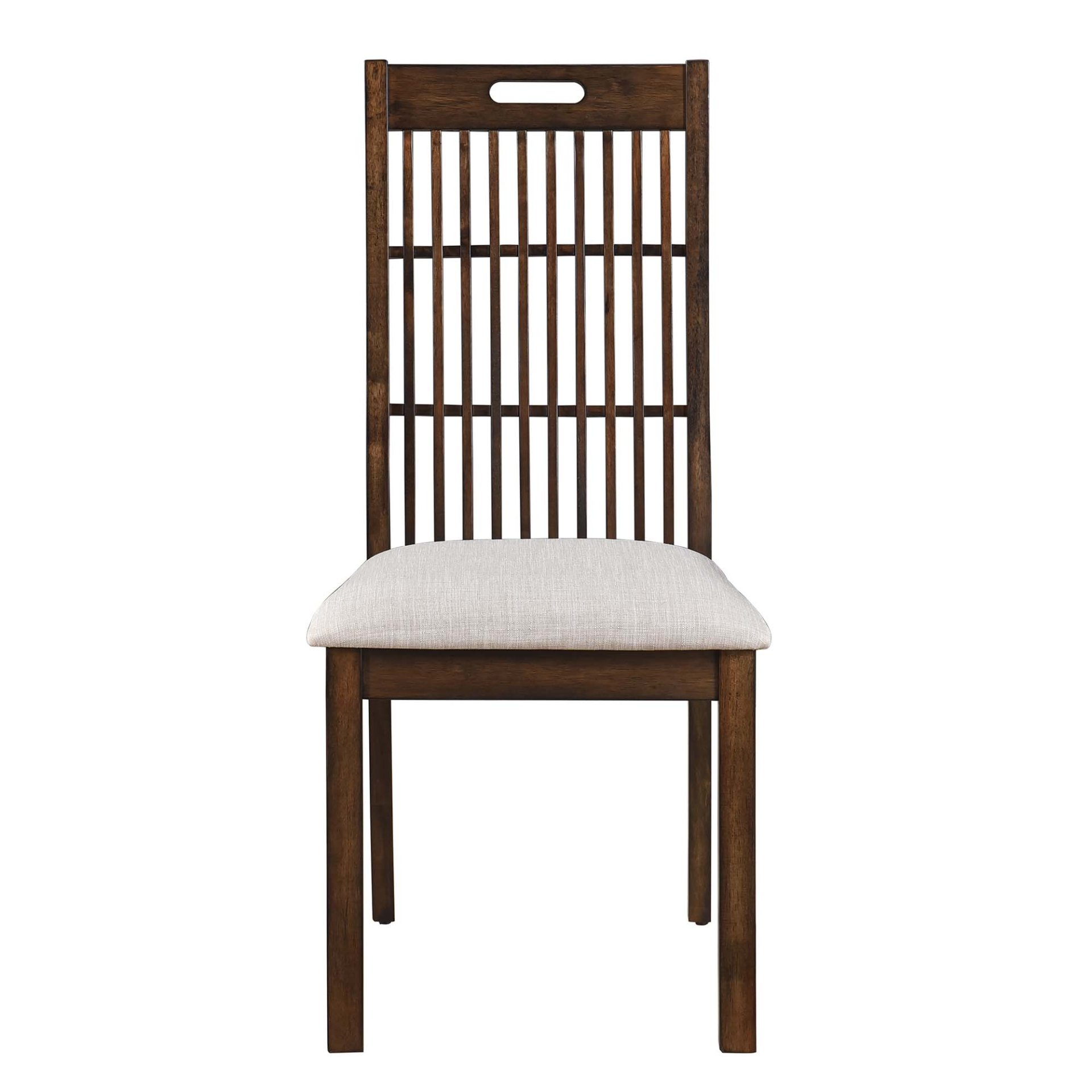 2 Pieces Set Dining Side Chair Rustic Modern Farmhouse Design Retro Design Easy To Assembly - Antique Dark Oak - Image 6