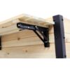 Raised Garden Bed With Metal Legs And Folding Storage Shelf For Outdoor Patio Deck Balcony - Black / Natural - Image 20
