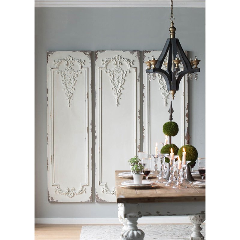 Large Wall Art Panel, Rectangle Wall Sculpture, Wall Decor For Living Room Dining Room Office Bedroom (Set of 3) - White - Image 3