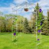 Metal Garden Arch Iron Garden Arbors Gazebo Dia High Birdcage Shape Pergola Pavilion For Wedding Ceremony - Cream White - Image 13