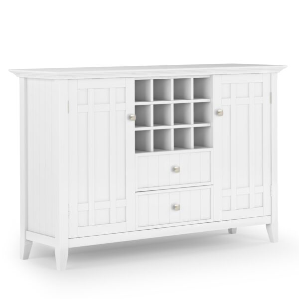 Bedford - Sideboard Buffet And Wine Rack - White