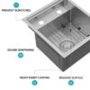 Undermount Bar Sink With Folding Faucet Single Bowl - Brushed Nickel - Image 10