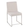 Fuji - Contemporary High Back Dining Chair (Set of 2) - Beige - Image 2