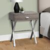 Accent Side Table, Storage Drawer, Contemporary & Modern - Taupe - Image 3