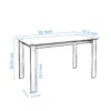 Modern 7 Piece Dining Table Set With Glass Top And Chairs - Black - Image 3