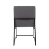 Fuji - Contemporary High Back Dining Chair (Set of 2) - Black / Gray - Image 5