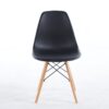 Chair, KD Leg, Plastic Seat (Set of 4) - Black - Image 2