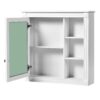 Bathroom Medicine Cabinet With Mirror, Wall Mounted Mirror Cabinet With Storage Organizer, Over The Toilet Storage White Storage Cabinet For Bathroom - White - Image 10
