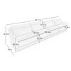 Elegant Four Seater Chenille Sofa With Lumbar Pillow Ergonomic Design Frame - Beige - Image 18