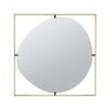 Poppy Mirror With Metal Frame Contemporary Design For Bathroom, Entryway Wall Decor - Golden Black - Image 10