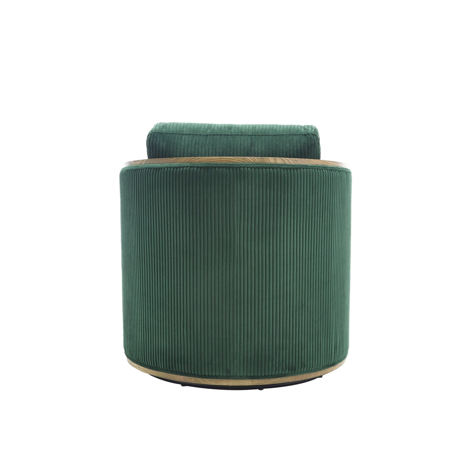 Corduroy Swivel Barrel Chair, Comfortable Accent Sofa Chair With 360 Degree Swivel For Living Room - Emerald - Image 19