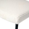 Modern Dining Chair Fabric Upholstered Chairs With Black Metal Legs For Home And Bedroom (Set of 2) - Beige - Image 13