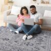 Marfi - 2' X 8' Oriental Runner Rug - Gray / Blue - Image 10