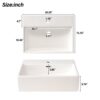 20.28" Bathroom Vanity With Sink & Storage - White - Image 12