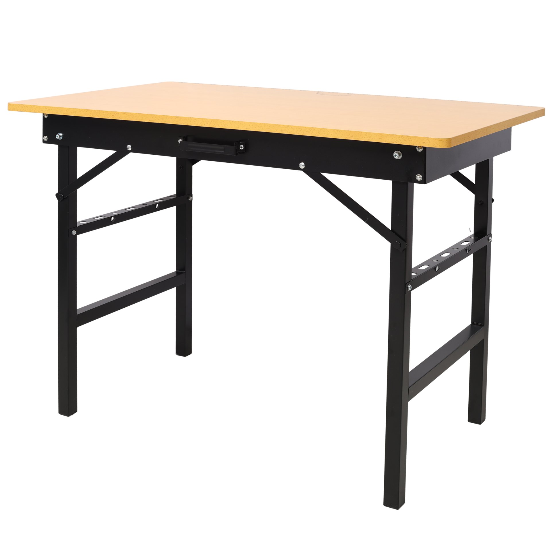 Portable Folding Work Table With Measuring Tape And Angle Finder Steel - Black - Image 7