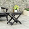 Outdoor Folding Wooden Side Table - Dark Gray - Image 4