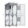 Large Cat House Outdoor Catio Cat Enclosures On Wheels, Kitty House With Upgraded Resting Box Waterproof Roof - Gray - Image 3