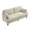 Modern Style Chenille 2 Seater Sofa With LED Light, USB Port, Storage Bag, Wood Legs - Beige - Image 25