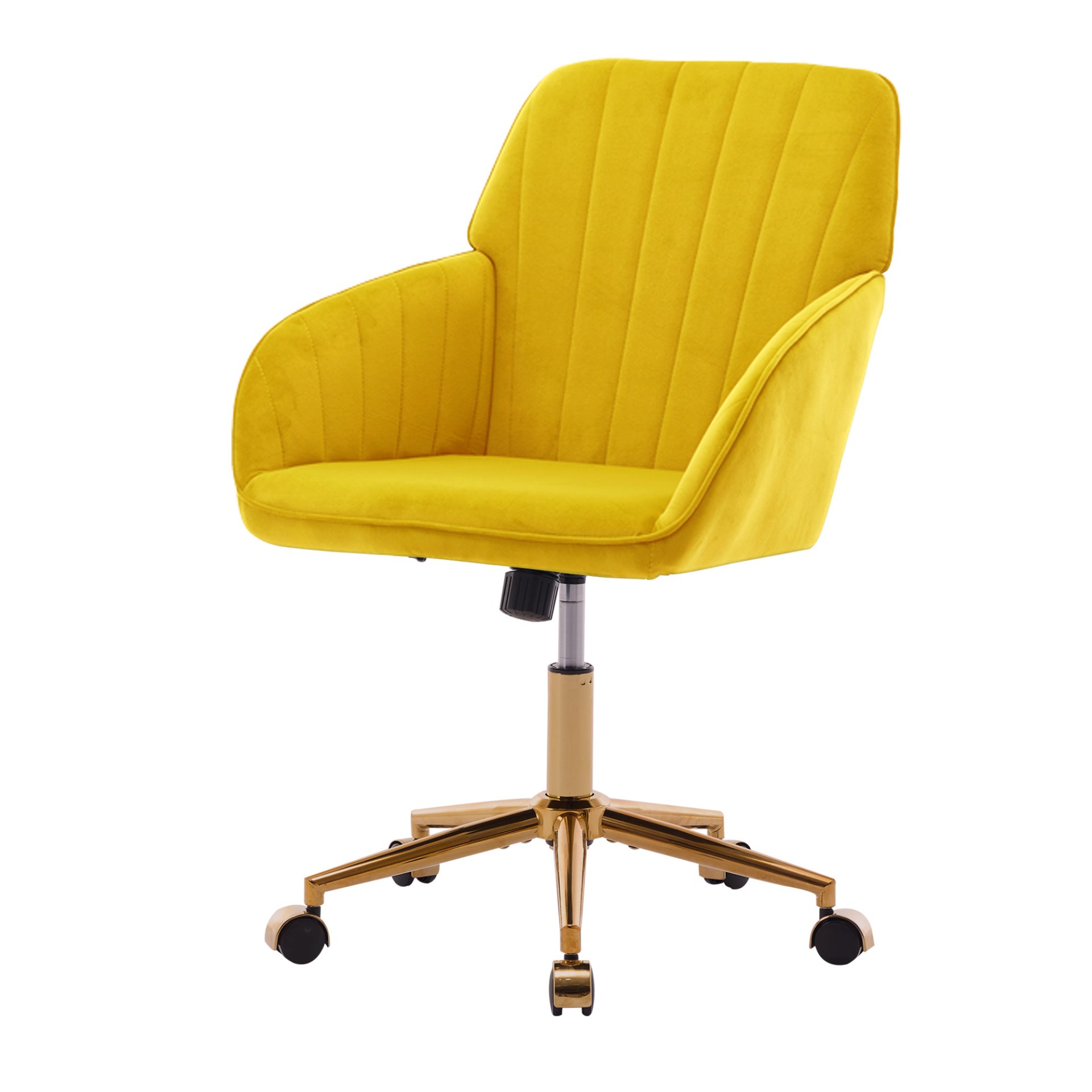 Swivel Office Chair - Bright Yellow / Gold - Image 4