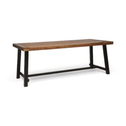 Equilibrium - Outdoor Dining Table With Wooden Frame And Slat Top - Teak