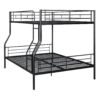 Full Long Over Queen Metal Bunk Bed - Black - Image 4