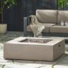 Contemporary 50, 000 Btu Square Fire Table With Clean Lines - Light Gray - Image 6