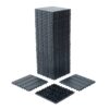 Plastic Interlocking Deck Tiles 44 Pack For Outdoor And Indoor Use, 12" X 12" Square Waterproof Patio Decking - Dark Gray - Image 4