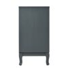 Retro Industrial Gray 4 Door Sideboard With Large Storage, Rattan And Glass Doors - Antique Dark Gray / Rattan - Image 14