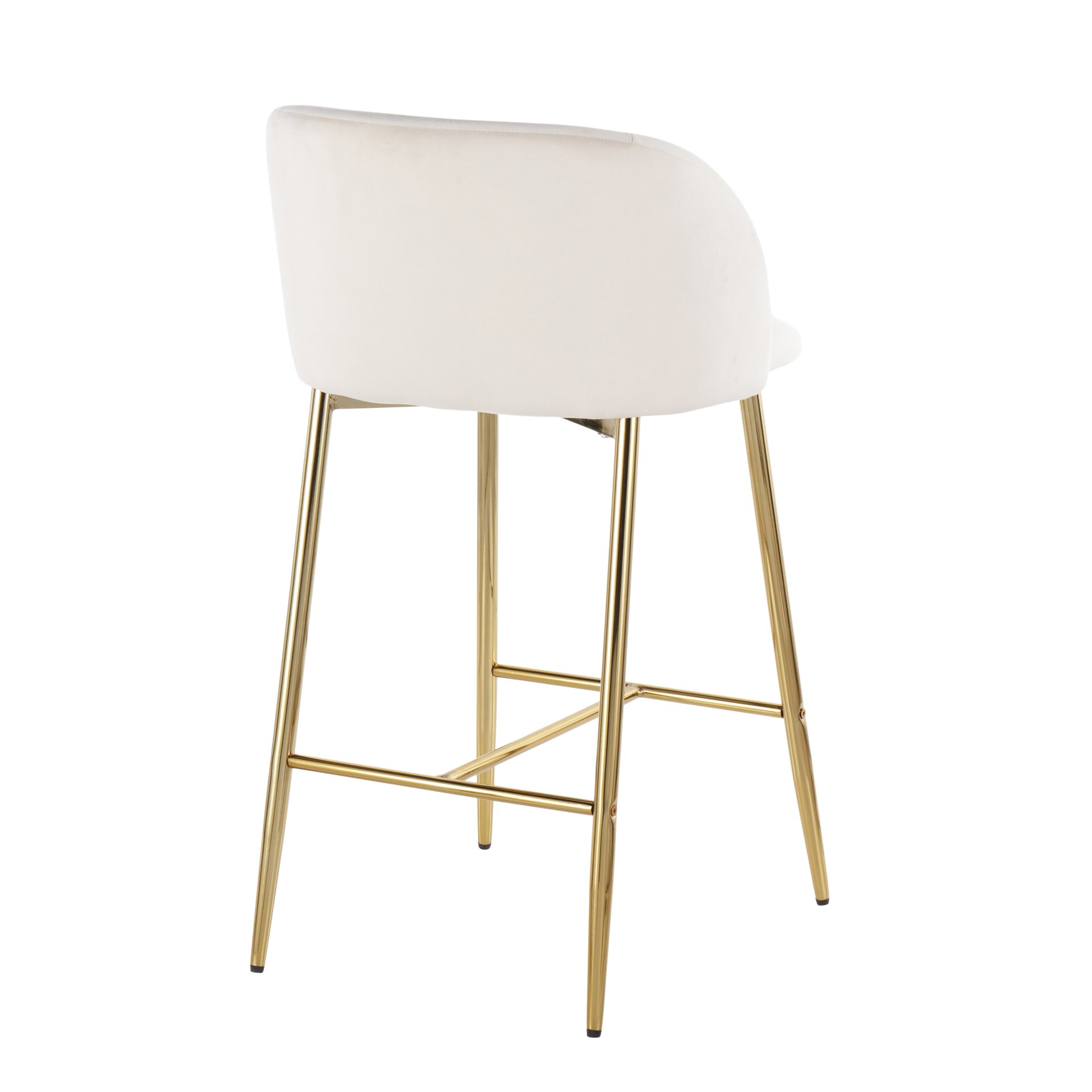 Fran - Contemporary Counter Stool (Set of 2) - Gold / Cream - Image 4