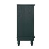 Hollow Carved 2 Door Accent Cabinet With Adjustable Shelf, Sideboard Buffet For Entryway, Living Room Or Bedroom - Blackish Green - Image 9