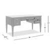 Dauphin - Gold Accent 5 Drawer Executive Desk - Gray Cashmere - Image 20