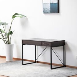 Juno - Wood Lift Top Desk With Hidden Storage And Drawer - Dark Brown