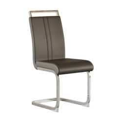 Modern Dining Chairs (Set of 2), Side & Kitchen Chairs With Padded Seat High Back, For Dining, Kitchen, Living Room - Gray