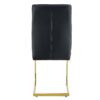 Luxury Simple Arch Chair (Set of 8) Material High Resilience Dining Chair With Metal Legs - Black / Gold - Image 8